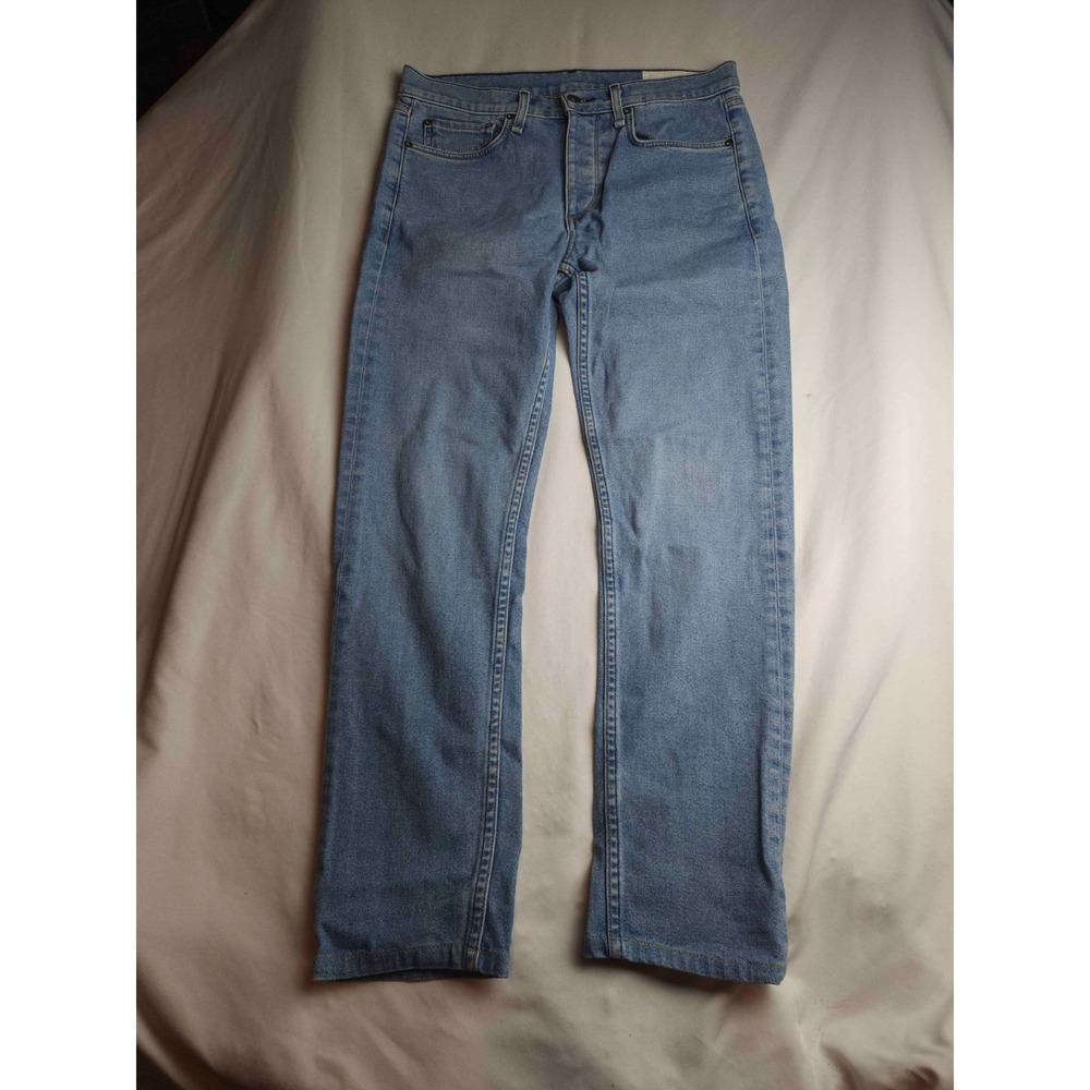 Rag & Bone Slim Jeans Mens Size 32 Blue Denim Classic Fit Straight Leg Pockets